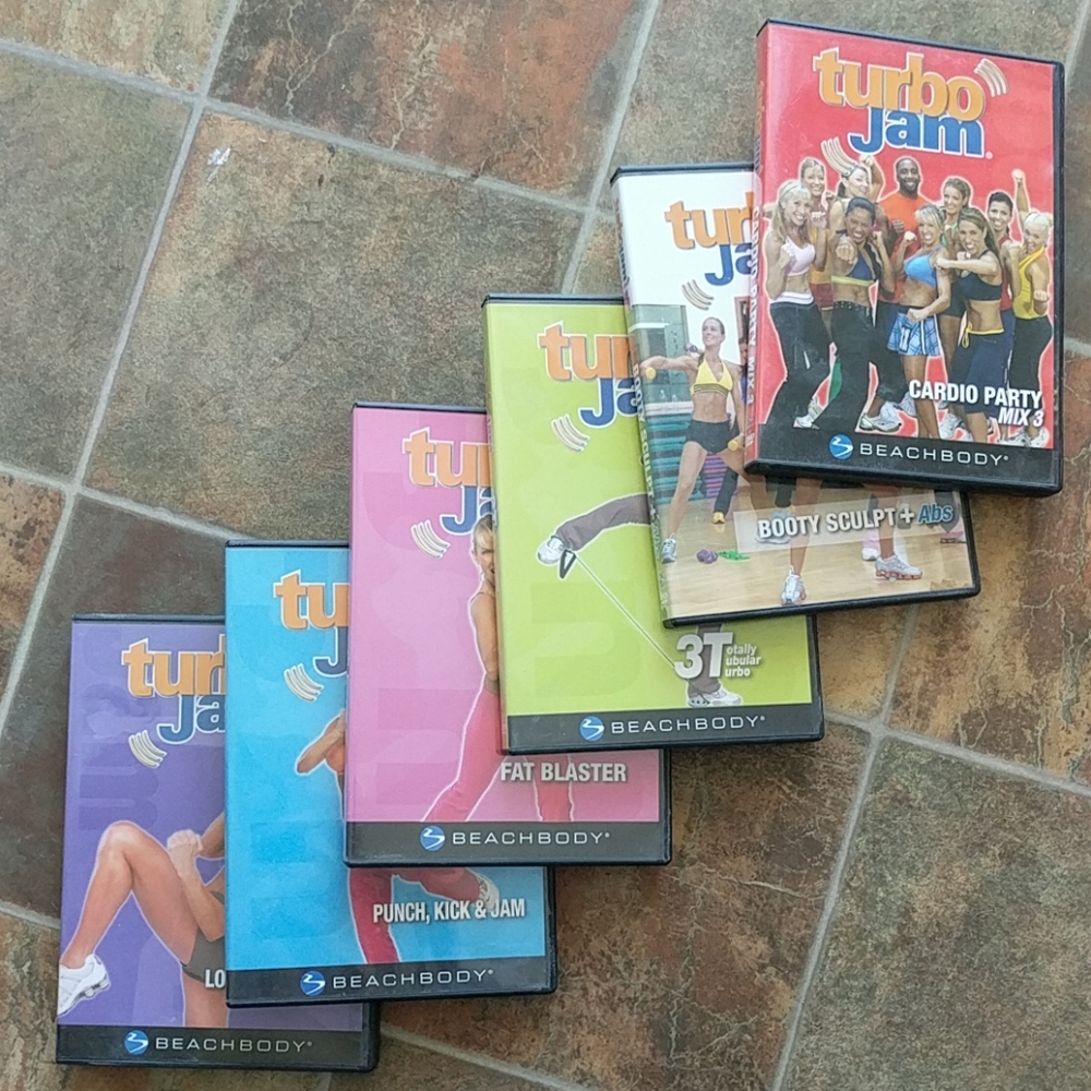 Turbo Jam Beachbody Set of 6 DVDs Working